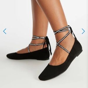 just Fab JACI Lace up Flats EUC